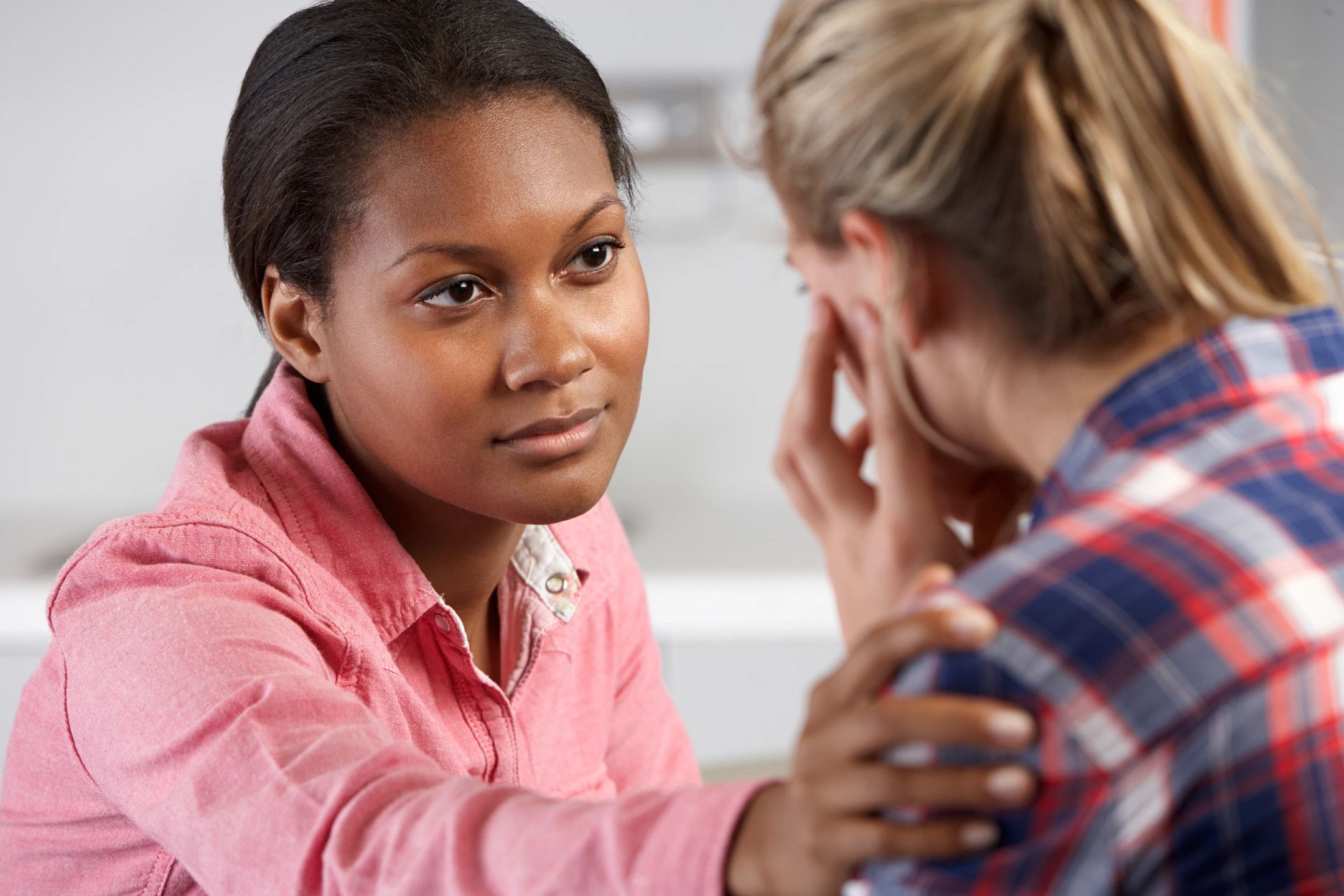 Woman supporting caregiver