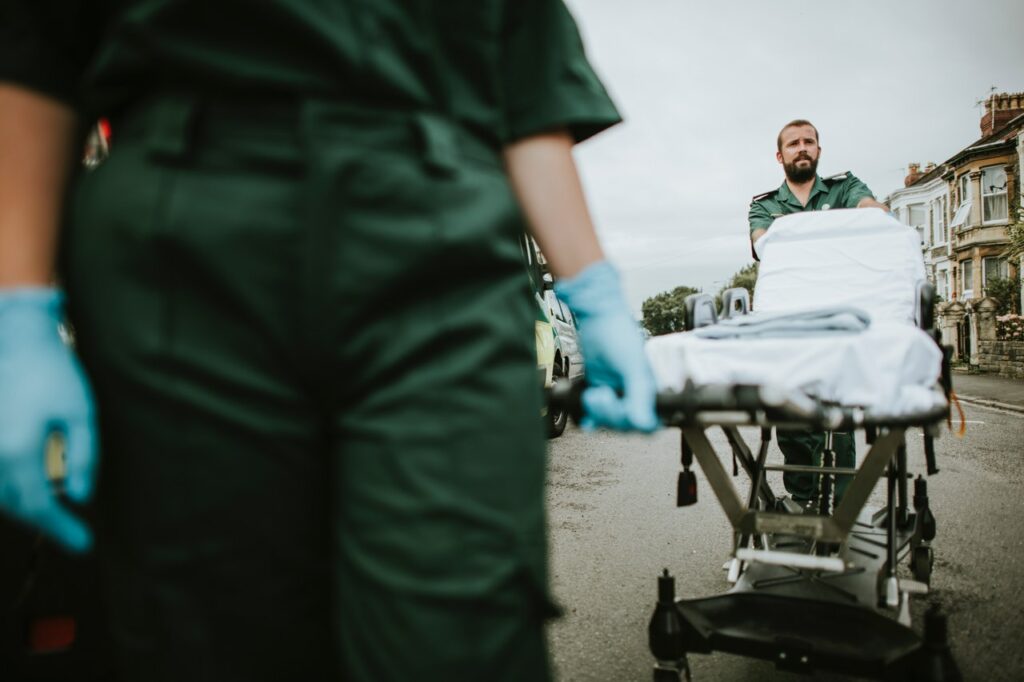 Emergency EMT at Motorcycle Accident