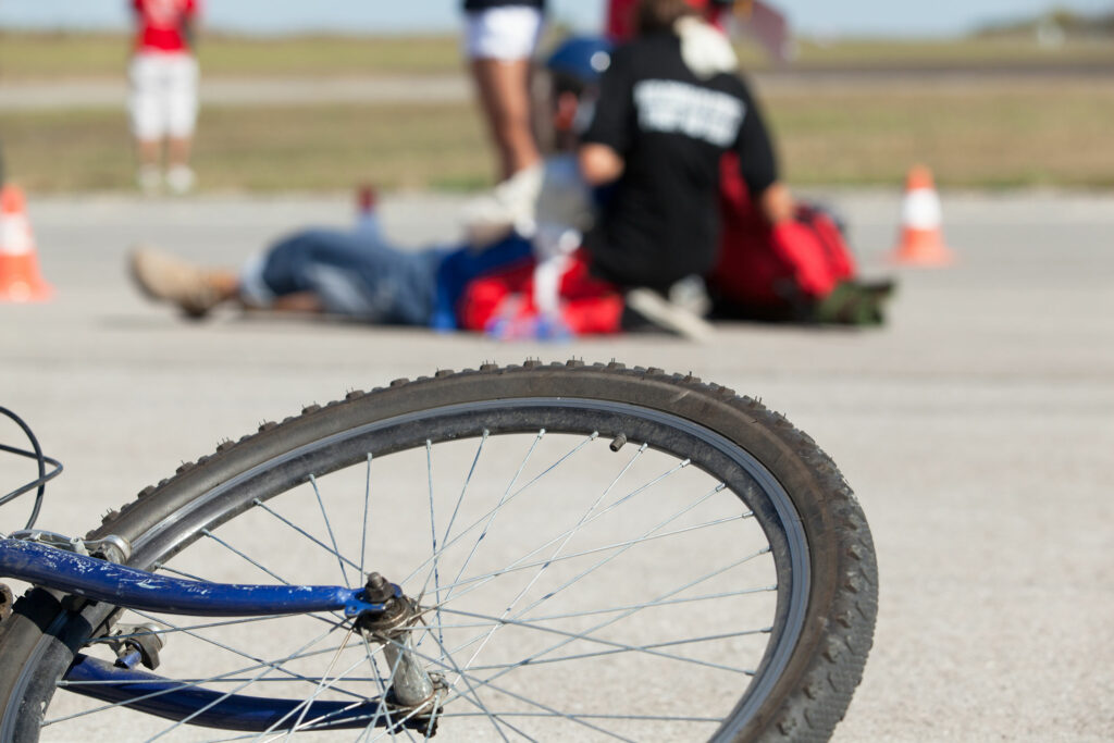 First aid after bike accident