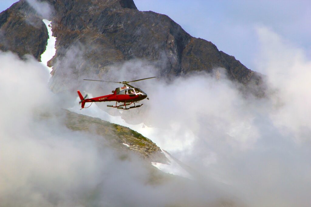 Helicopter in Fog