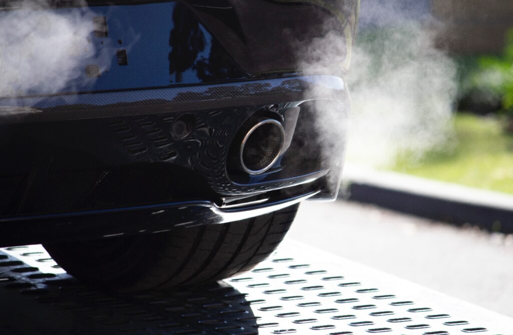 Car exhaust representing carbon monoxide poisoning